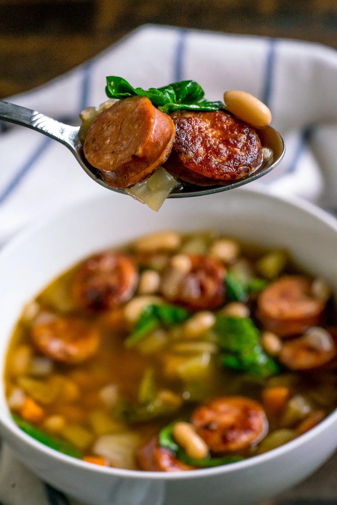 Sausage Spinach and White Bean Dip