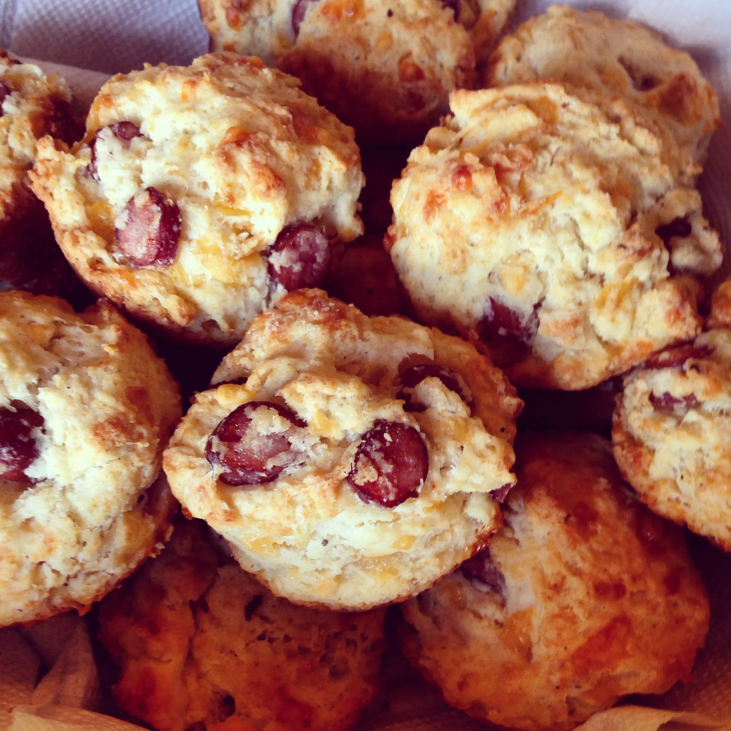 Sausage and Cheddar Buttermilk Biscuit with Hot Honey Glaze