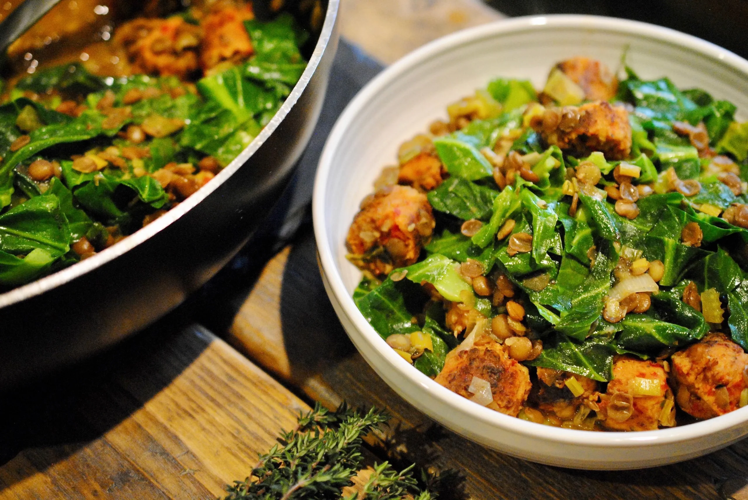 Sausage and Power Greens Stew