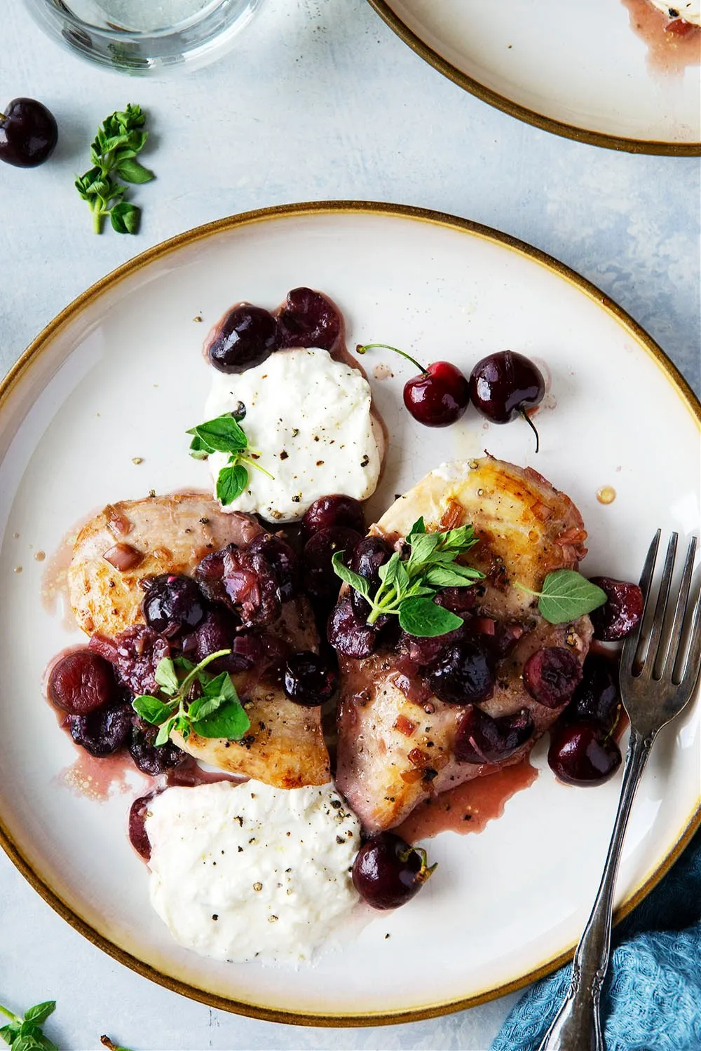 Sautéed Chicken with Cherries