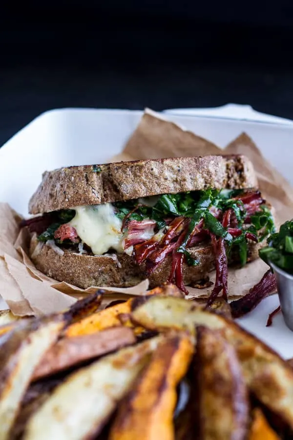 Savory Corn Beef Brisket Irish Cheddar French Toast Kale Pesto Slaw