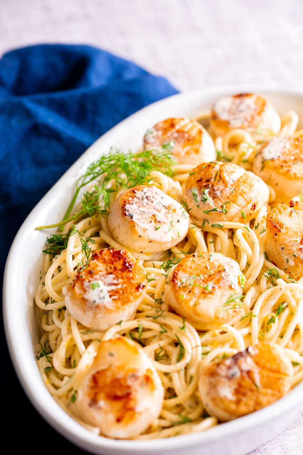 Scallops Pasta in Creme Sauce