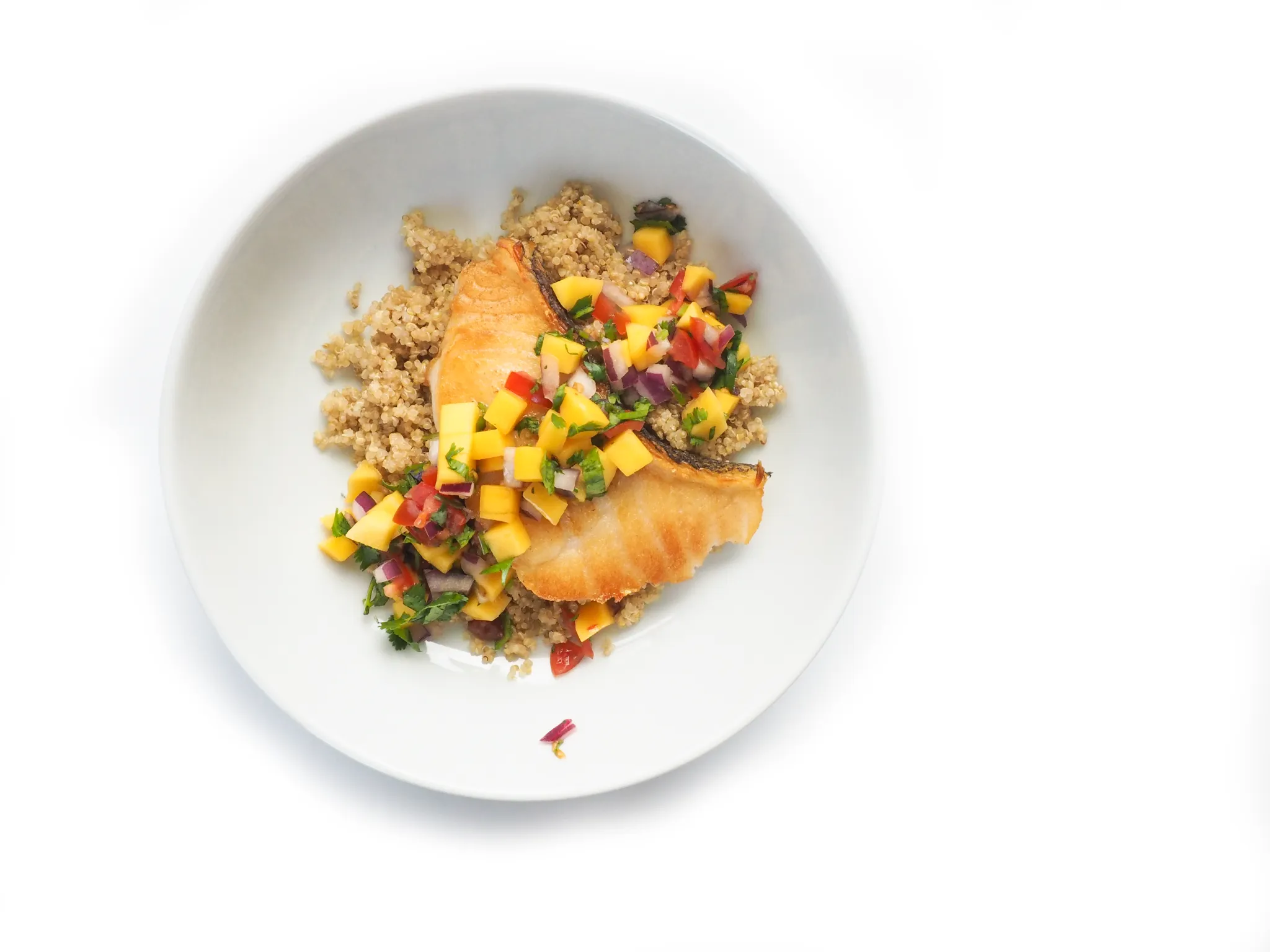Seabass with Red Quinoa Crust