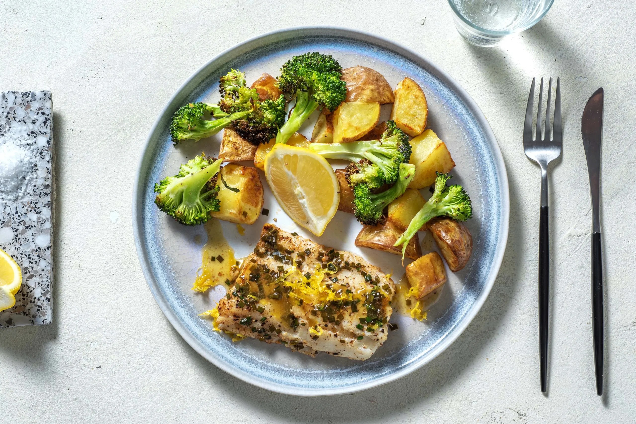 Seared Cod with Chive Butter Sauce