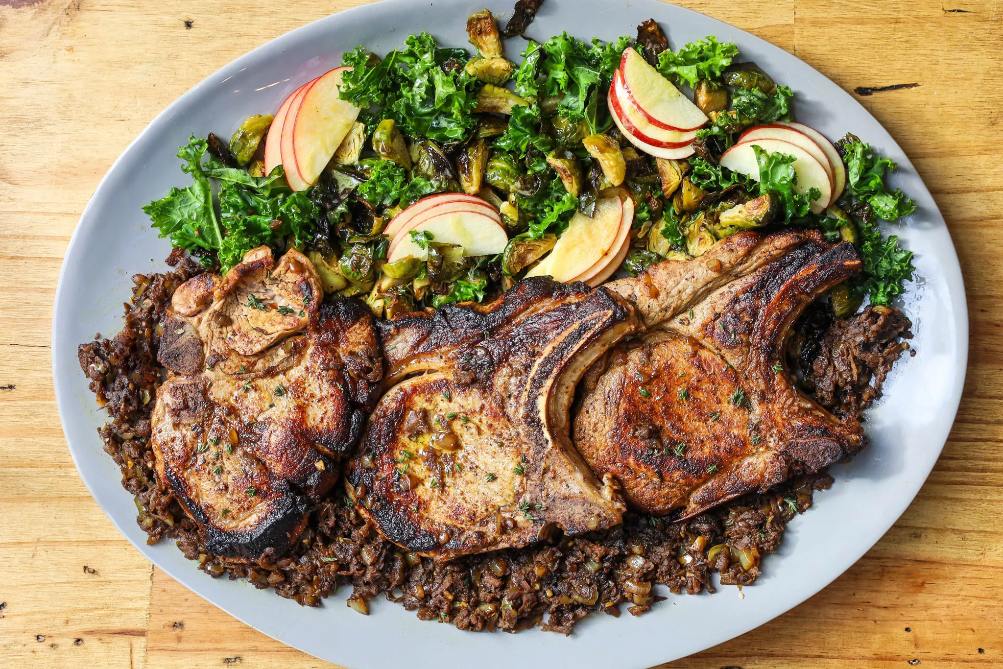 Seared Pork Chops with Apple Chutney
