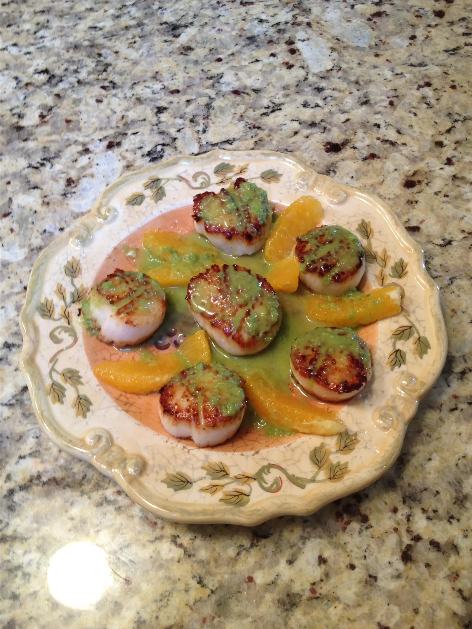 Seared Scallops with Jalapeno Vinaigrette