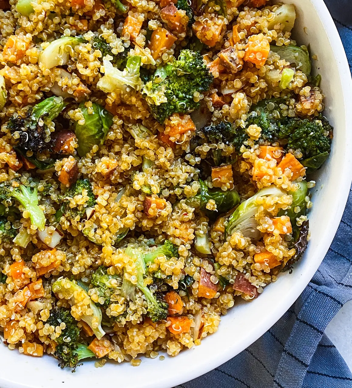 Seasoned Quinoa with Roasted Spring Veggies