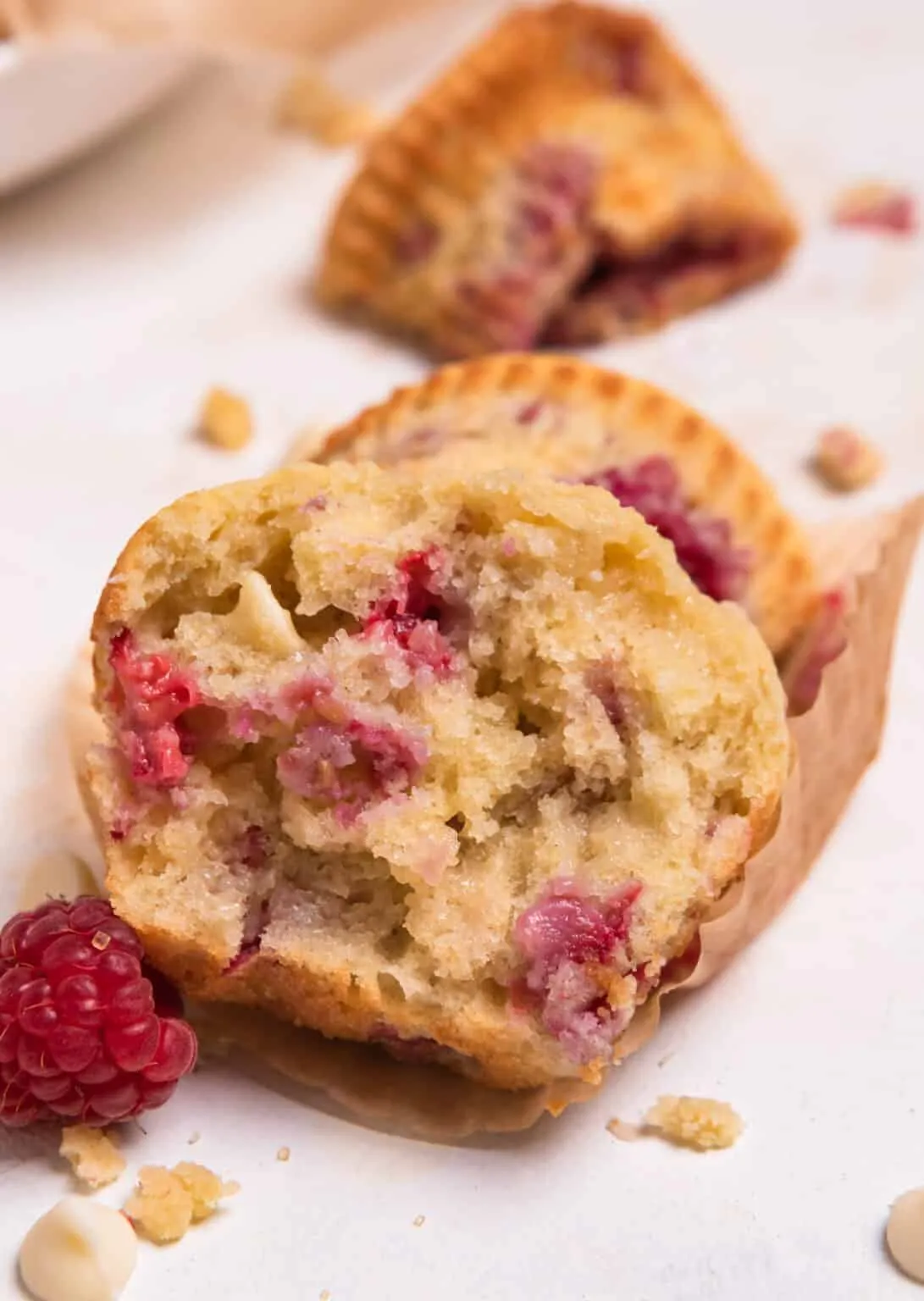 Secret Ingredient White Chocolate Raspberry Muffins