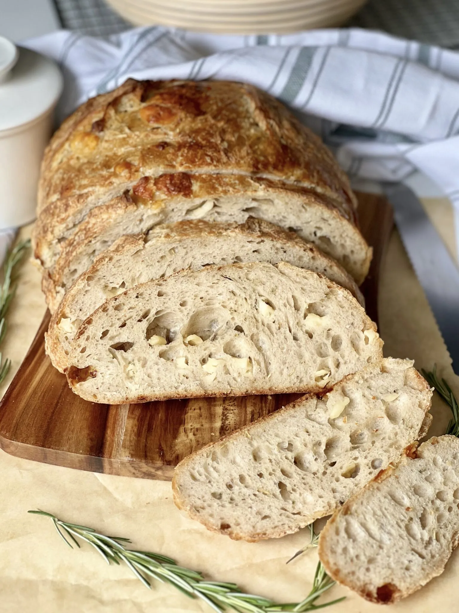 Seeded Asiago Rosemary Soda Bread
