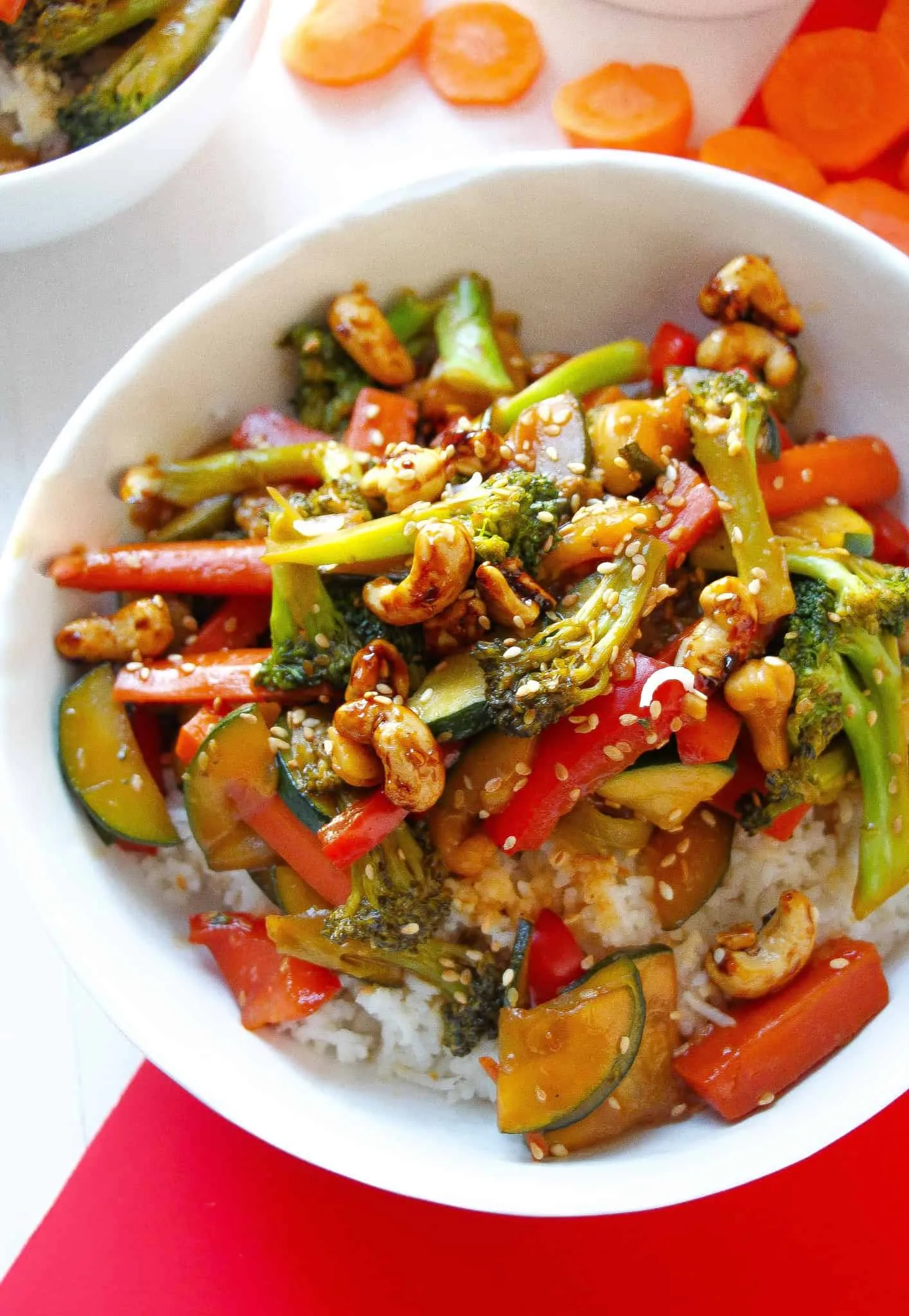 Sesame Honey Ginger Pineapple Vegetarian Stir Fry