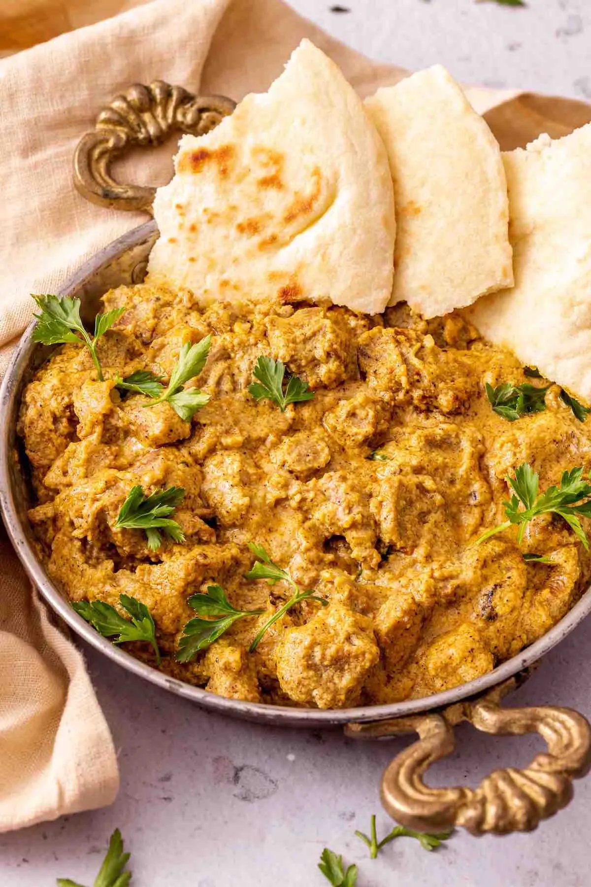 Shahi Korma Lamb in Saffron and Cardamom Cream Sauce