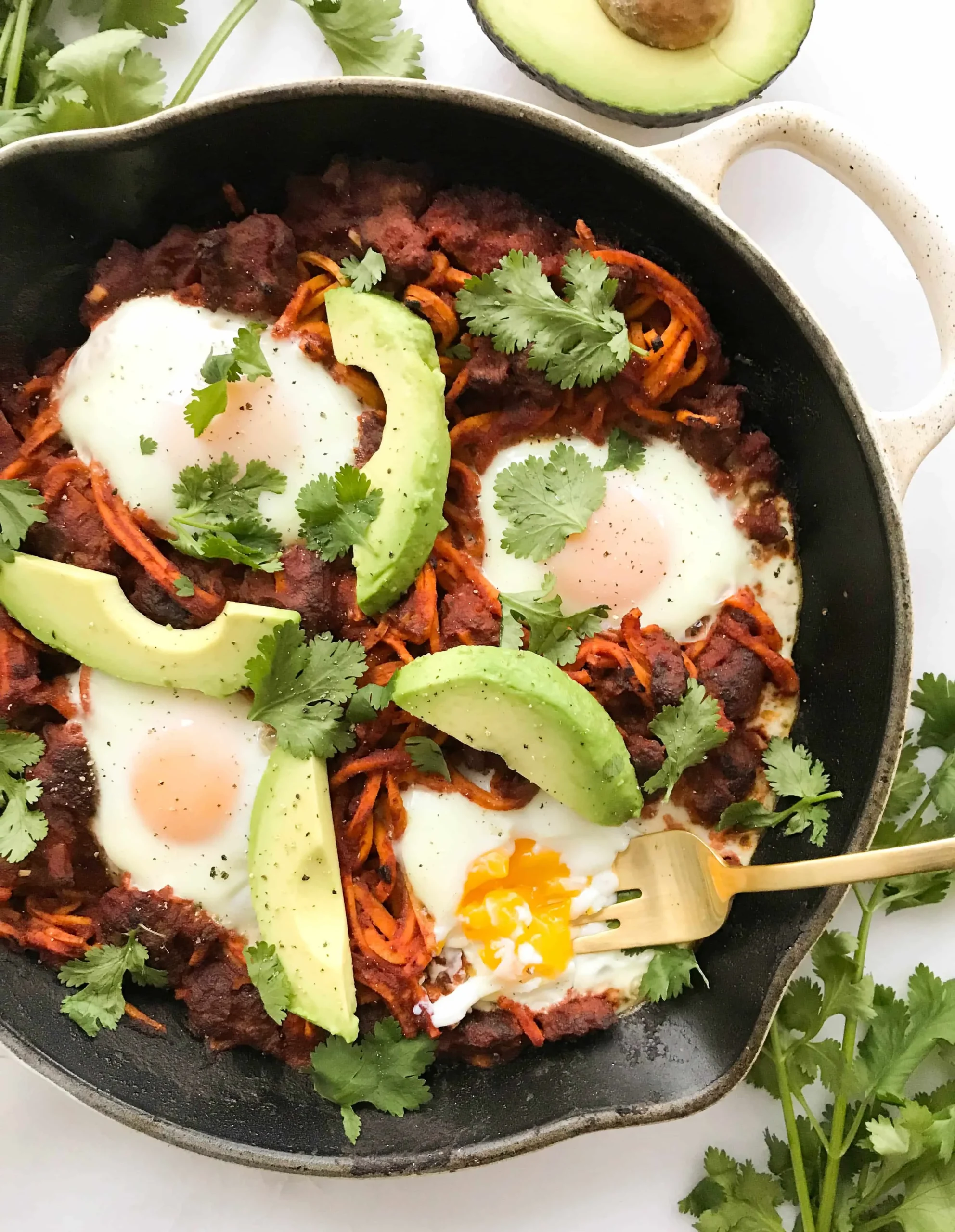 Shakshuka Loaded Sweet Potato Fries