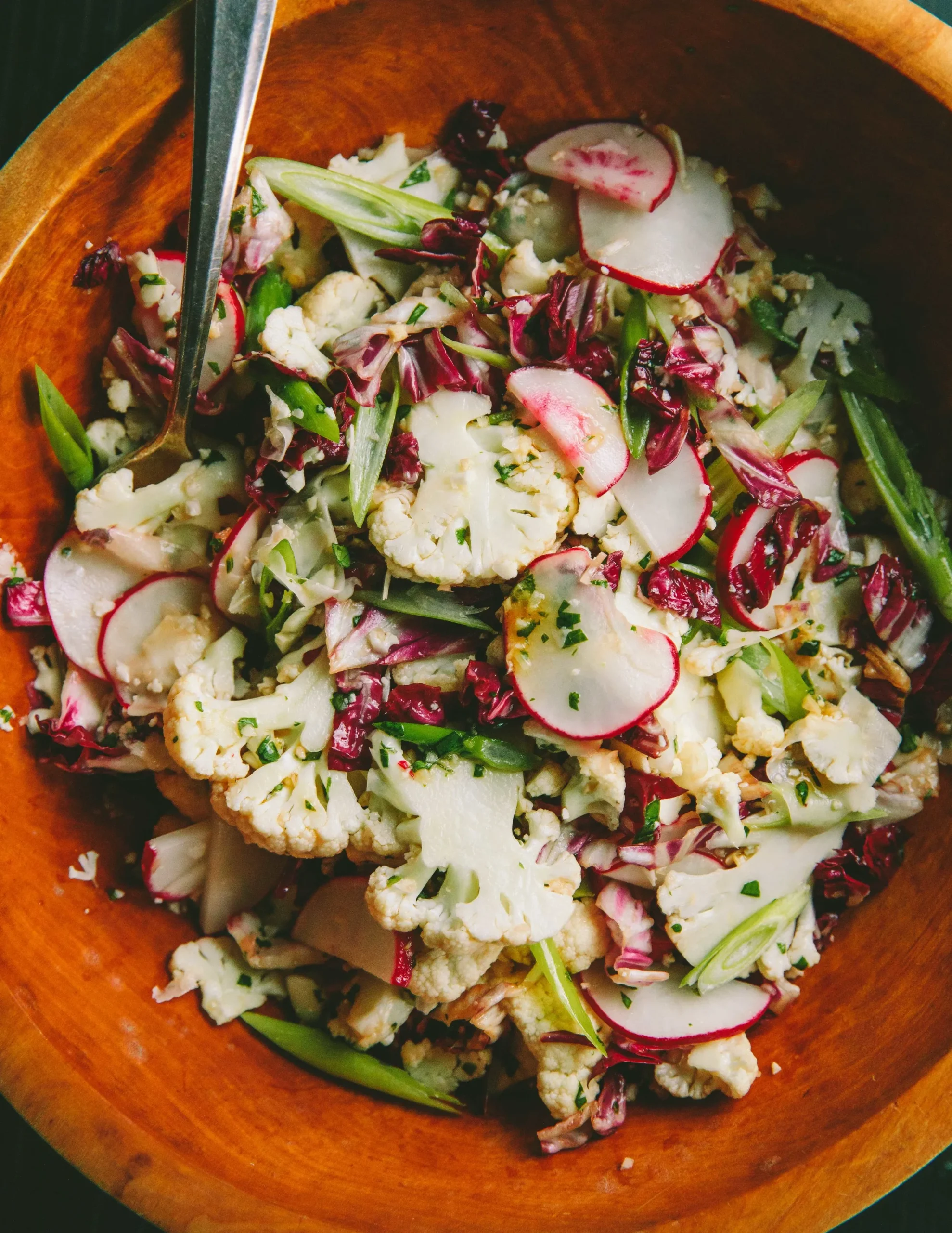 Shaved Cauliflower Salad with Lemon Dressing
