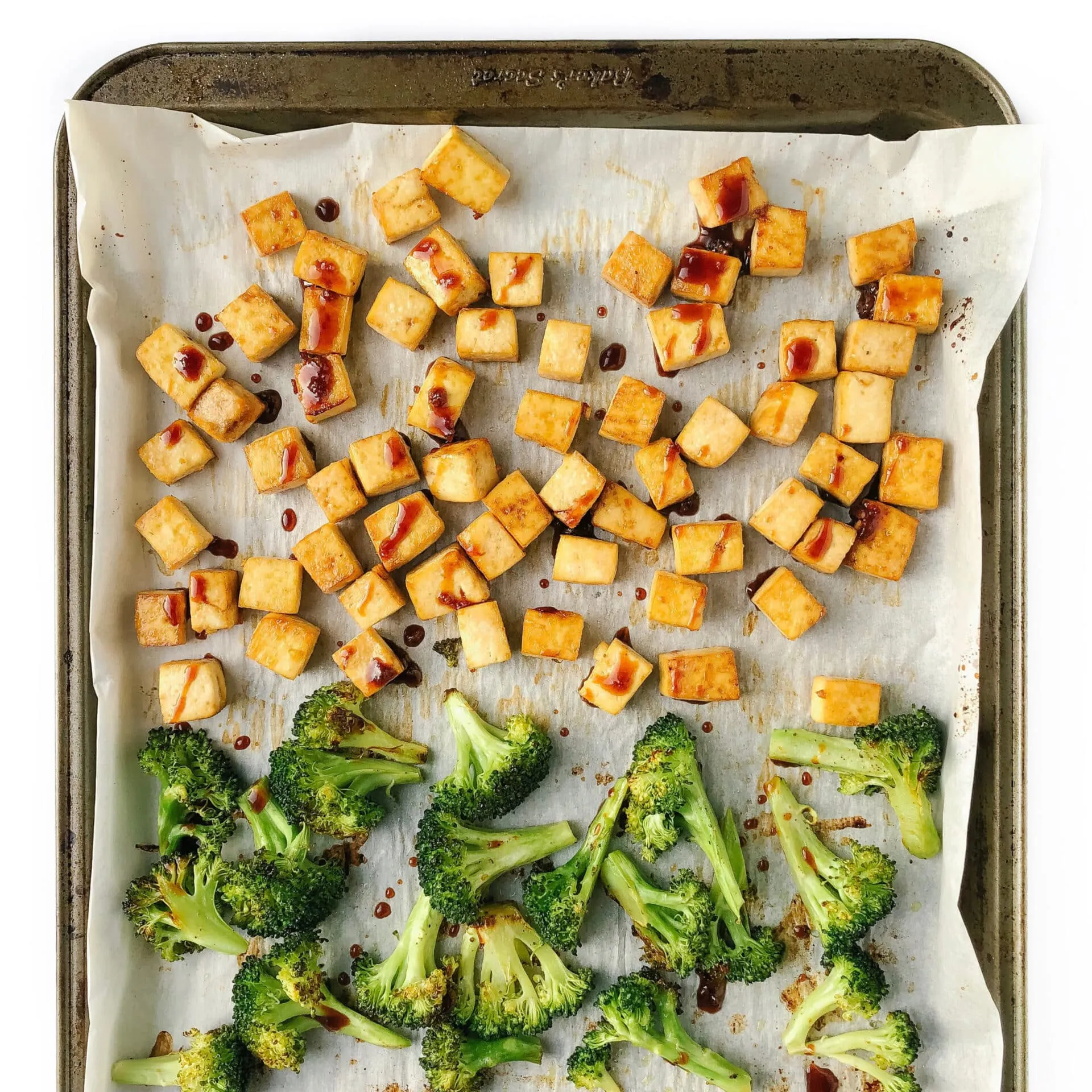 Sheet Pan Crispy Teriyaki Tofu and Broccoli