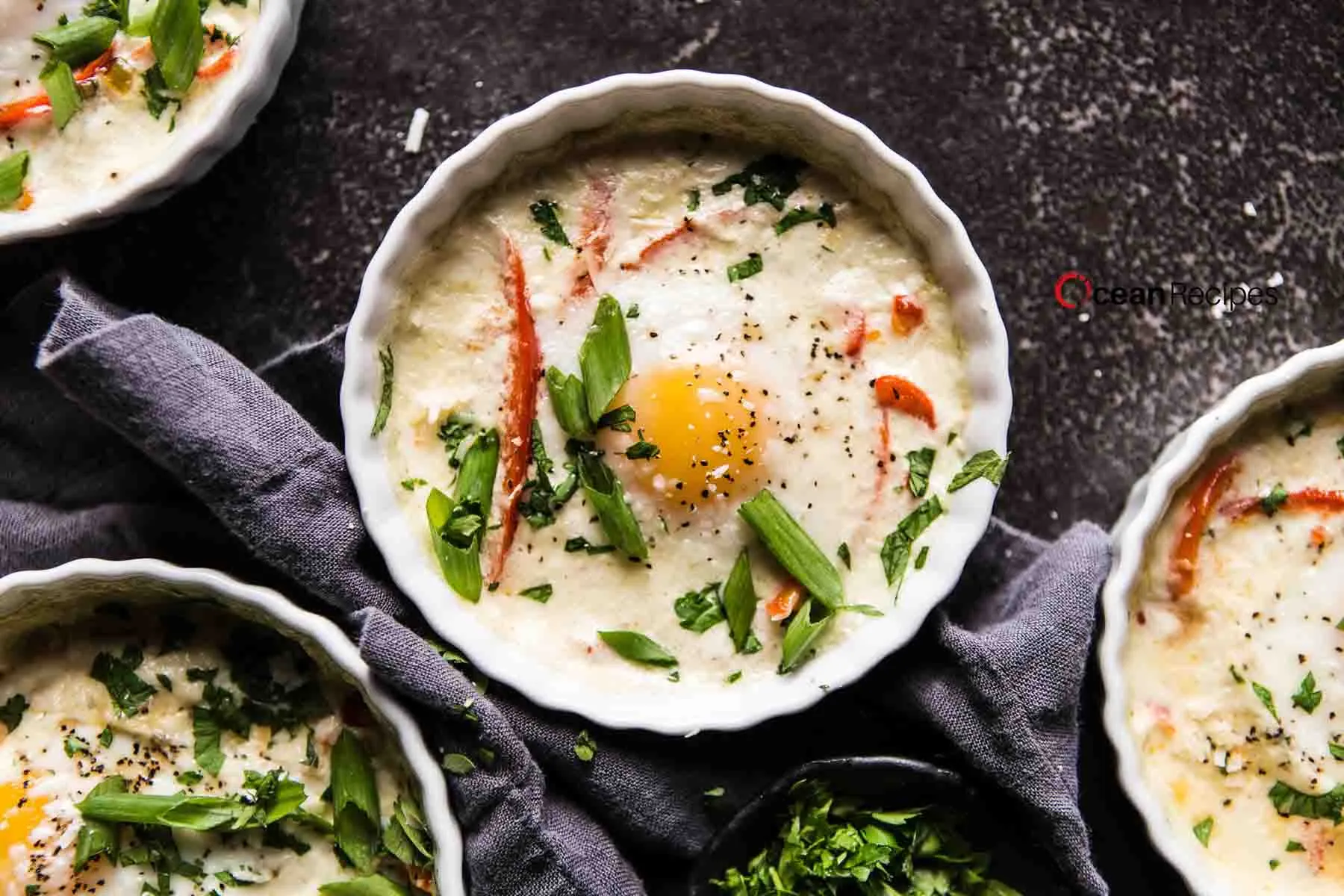 Shirred Eggs with Leeks