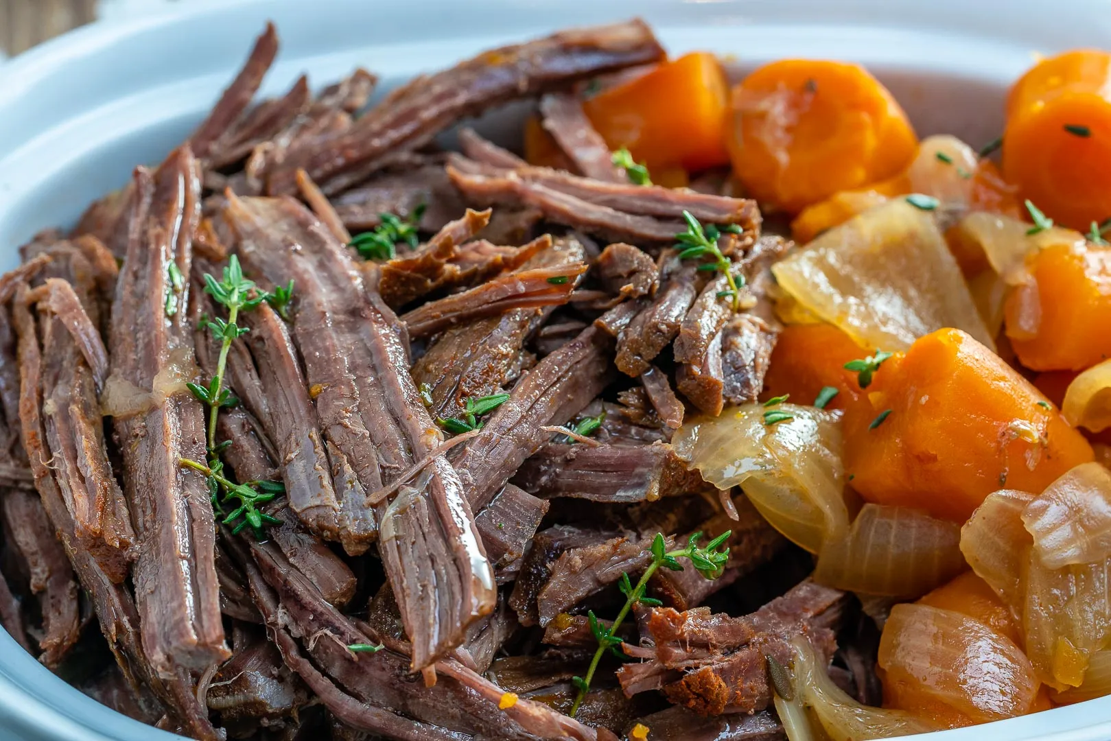 Shredded Slow Cooker Roast Beef with Pumpkin and Salsa