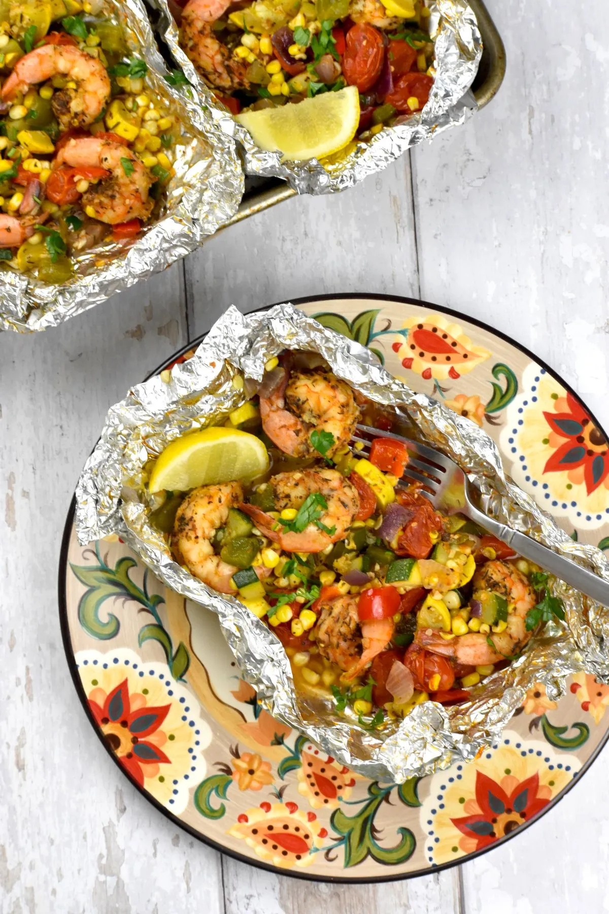 Shrimp Foil Packets with Summer Veggies
