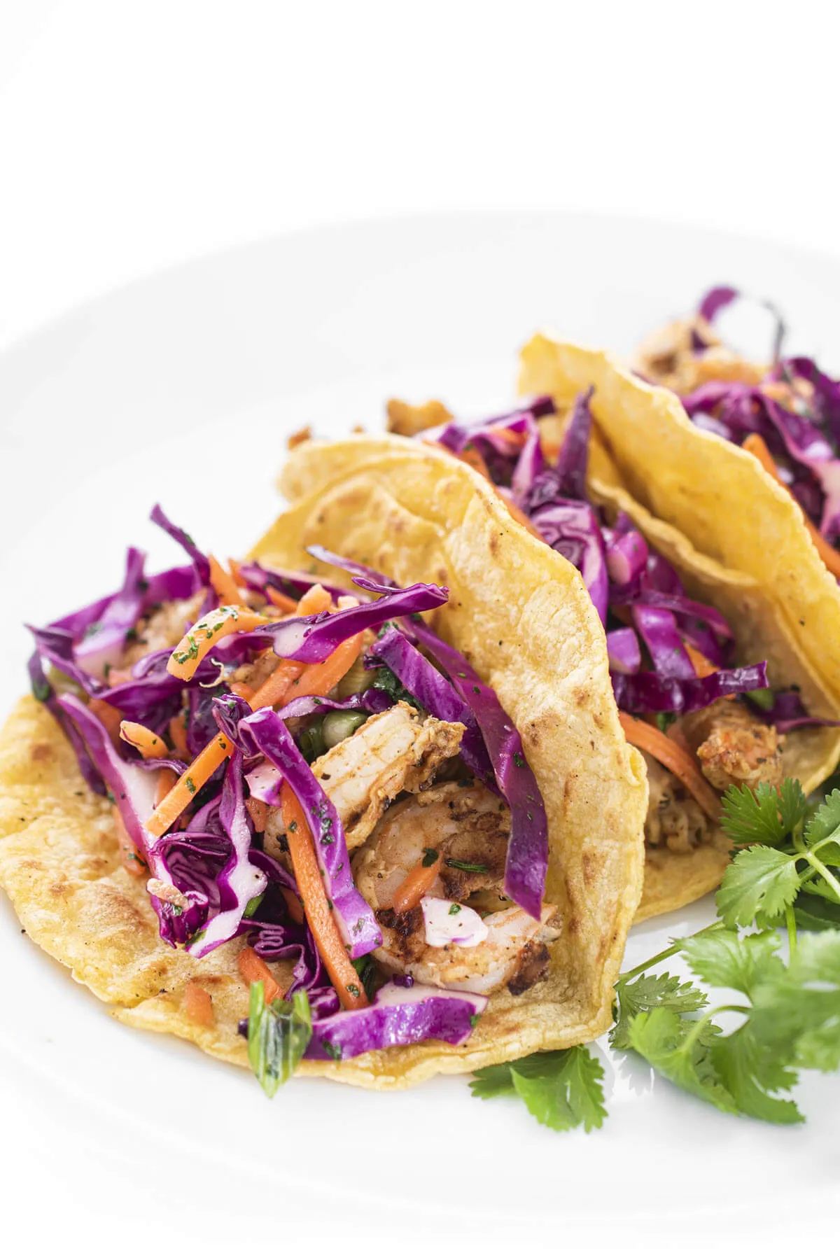Shrimp Tacos with Citrus Cabbage Slaw