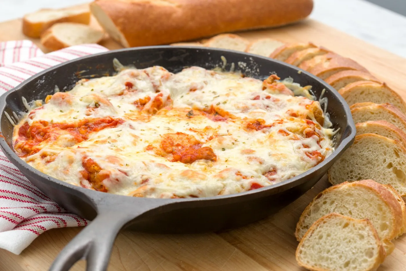 Skillet Chicken Parmesan Dip