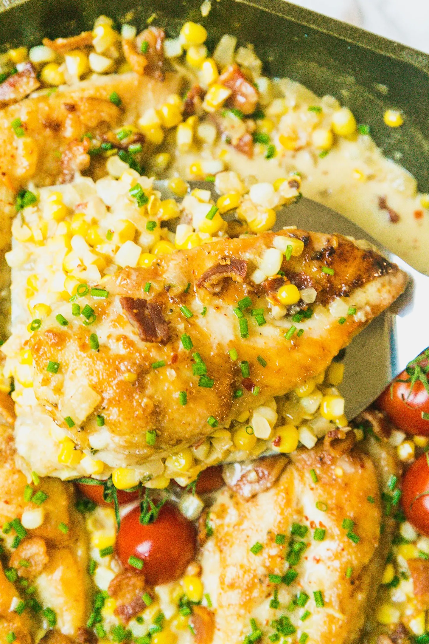 Skillet Creamed Corn Chicken