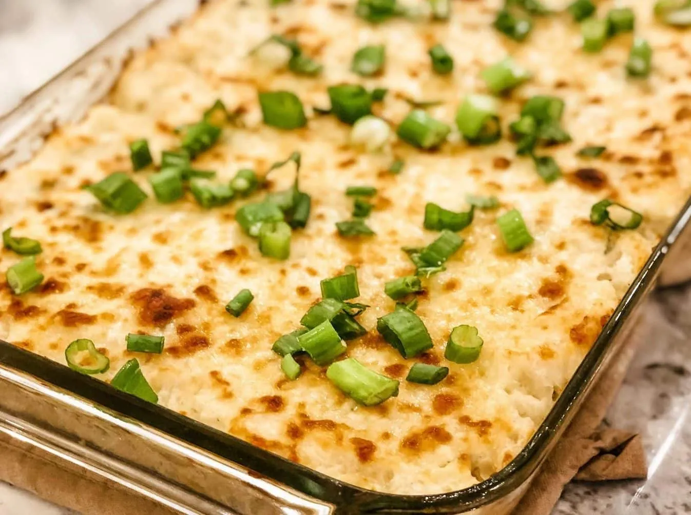 Skinny Cheesy Potato Casserole