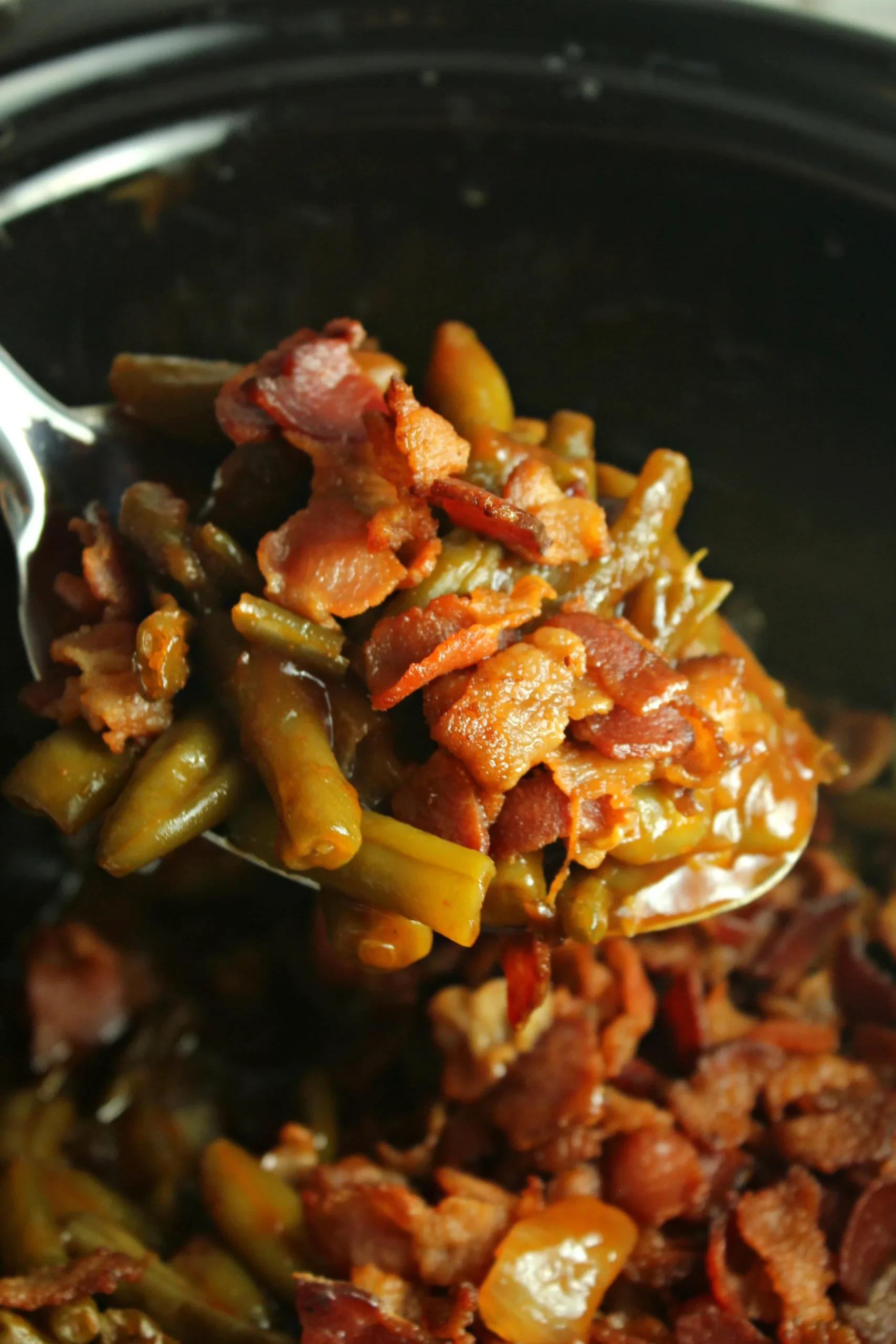 Slow Cooker Barbecued Green Beans