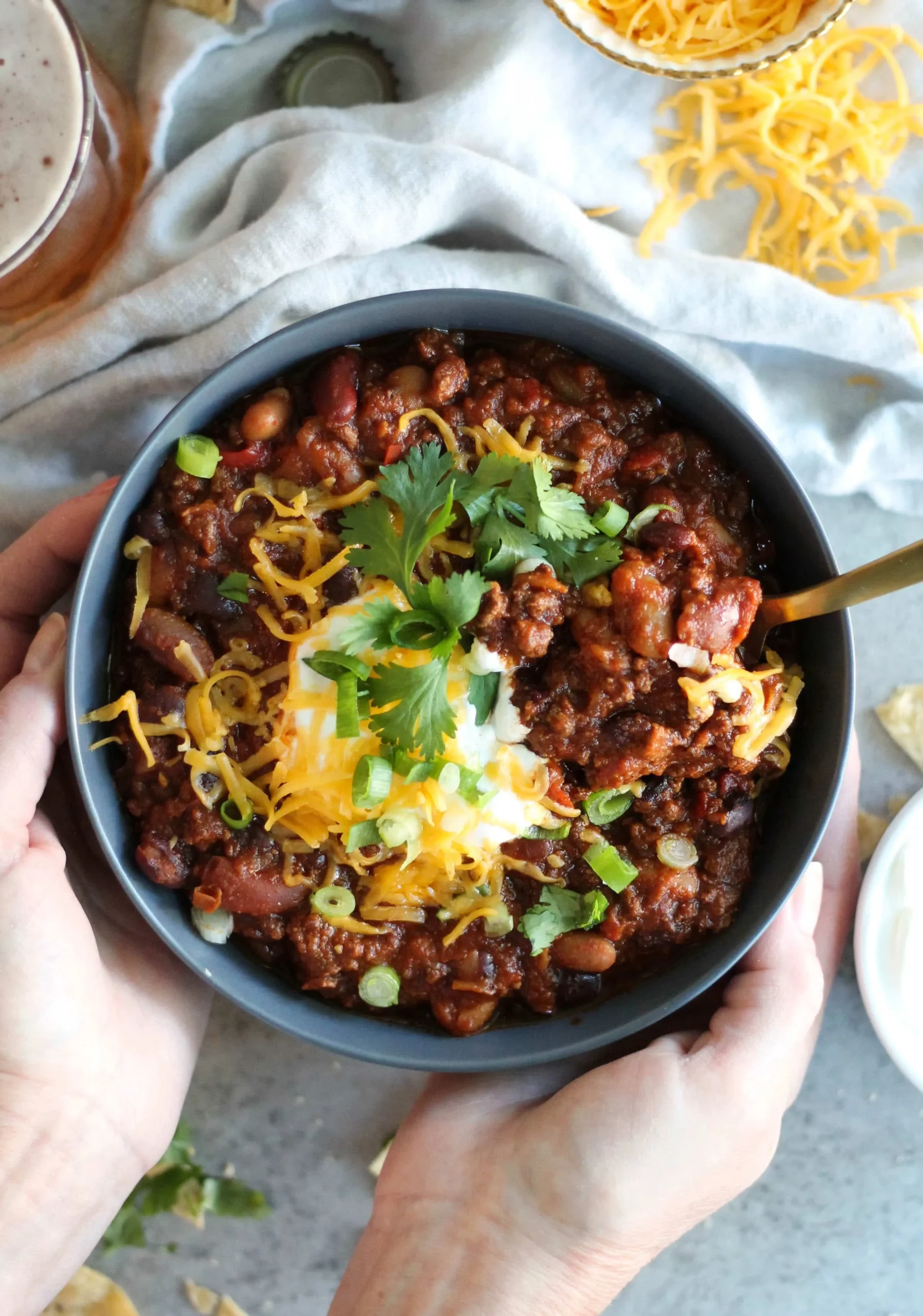 Slow Cooker Beef and Black Bean Chili