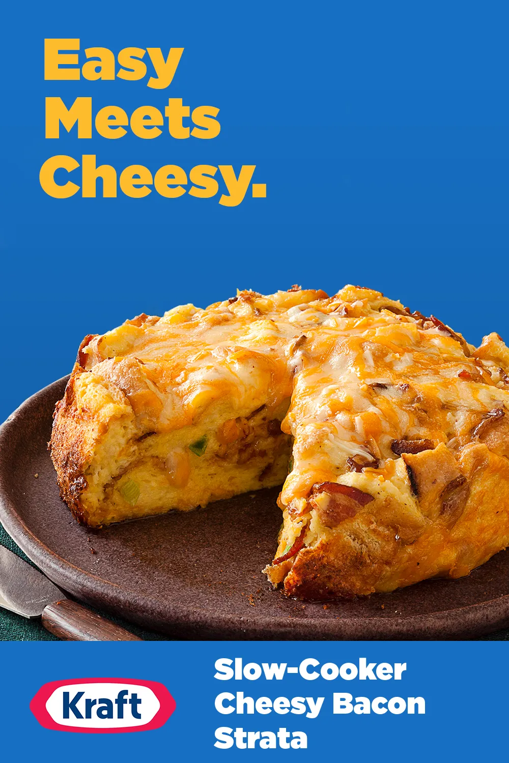 Slow Cooker Cheesy Bacon Strata