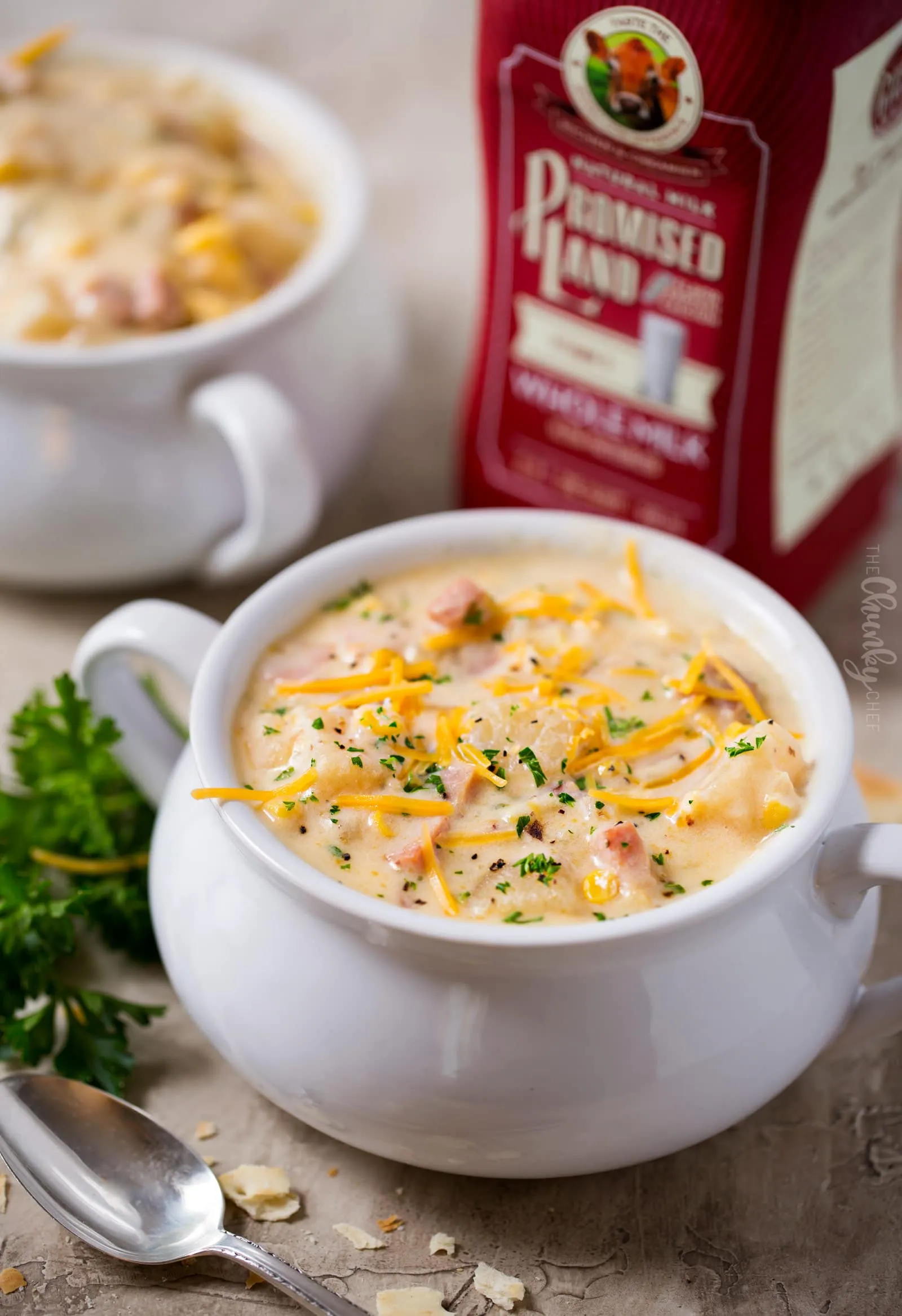 Slow Cooker Cheesy Ham Chowder