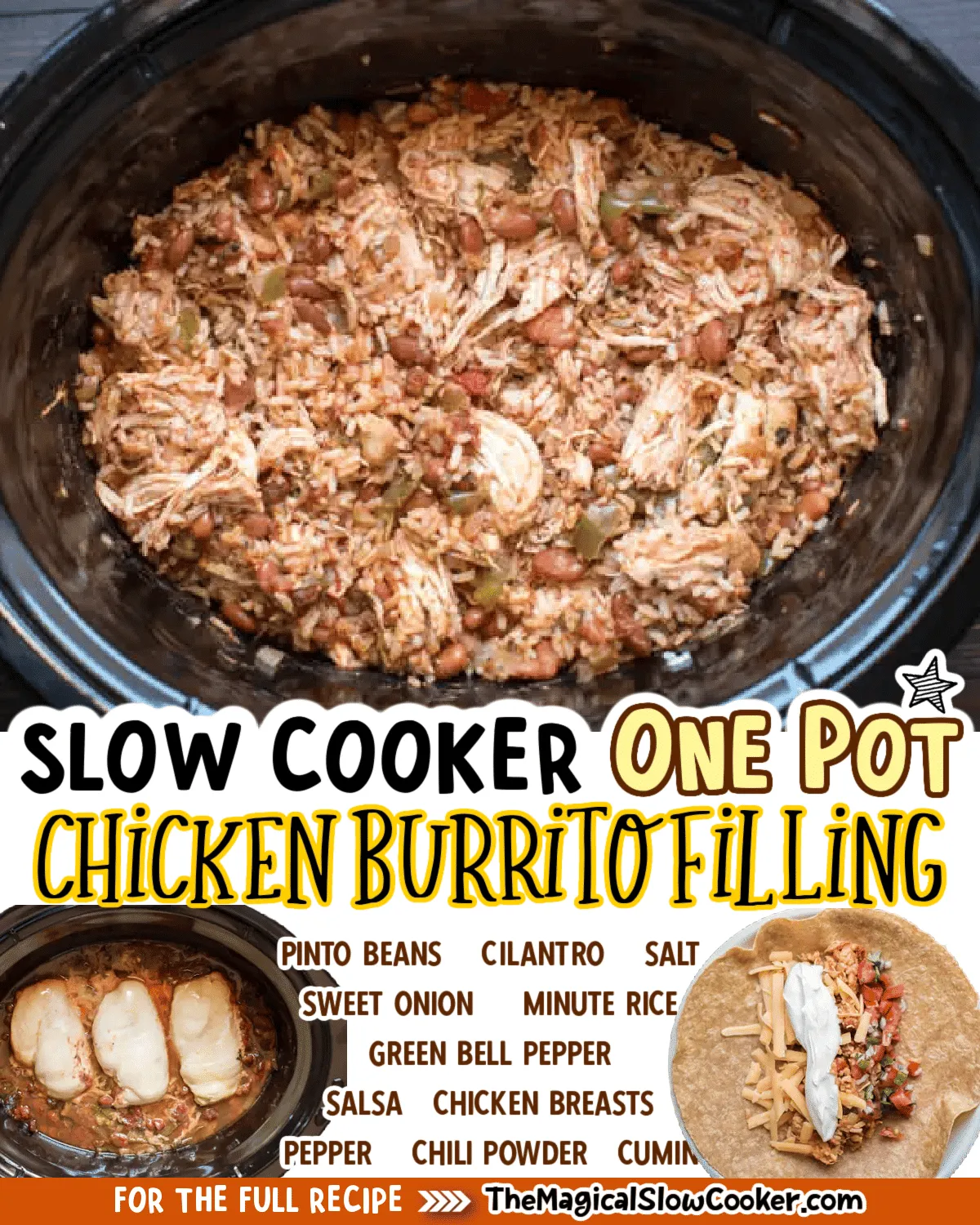 Slow Cooker Chicken Burrito Filling