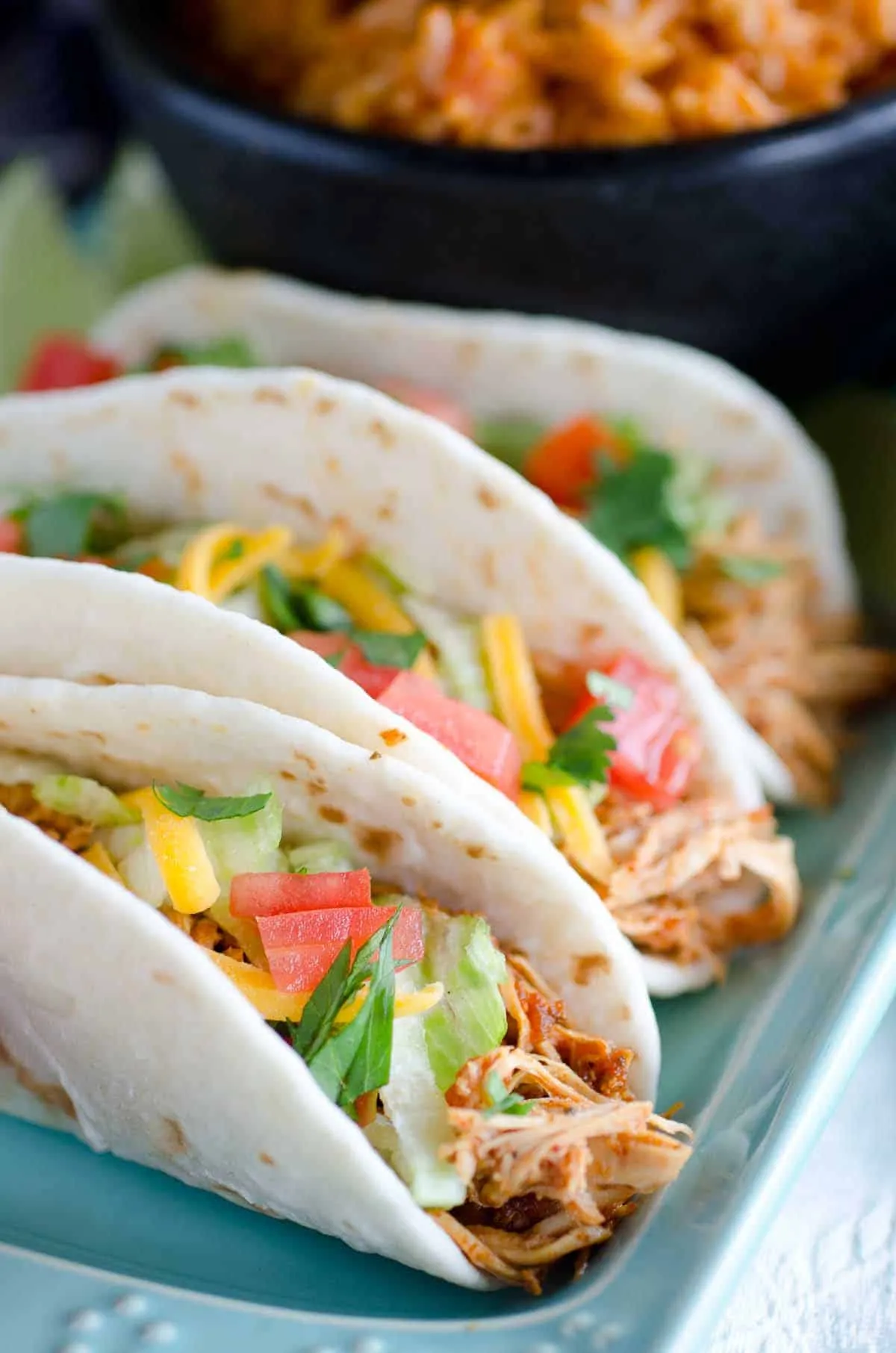 Slow Cooker Chicken Tacos Seasoned Yogurt
