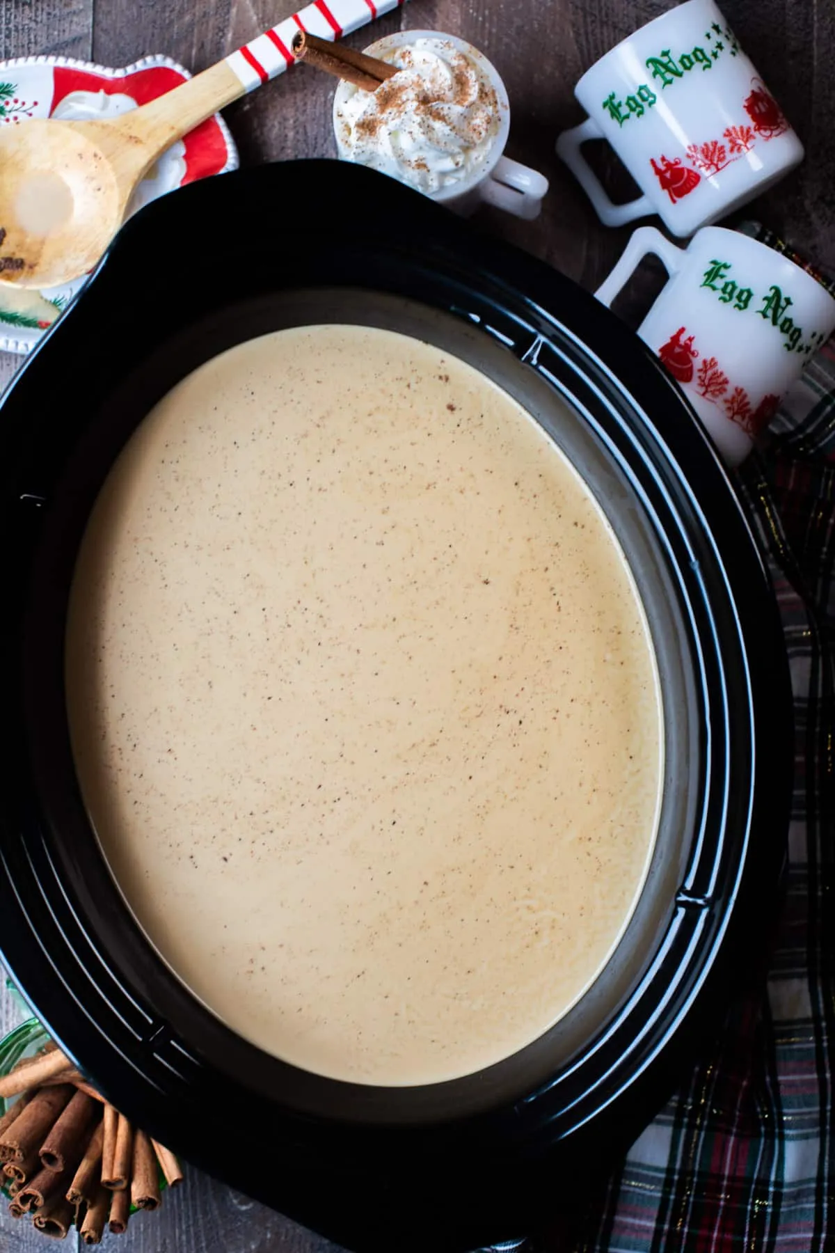 Slow Cooker Eggnog Lattes