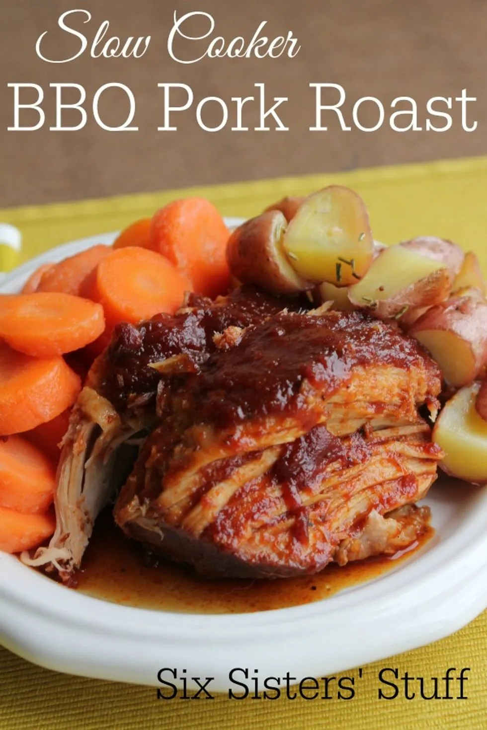 Slow Cooker Honey Barbecue Pork Roast with Carrots