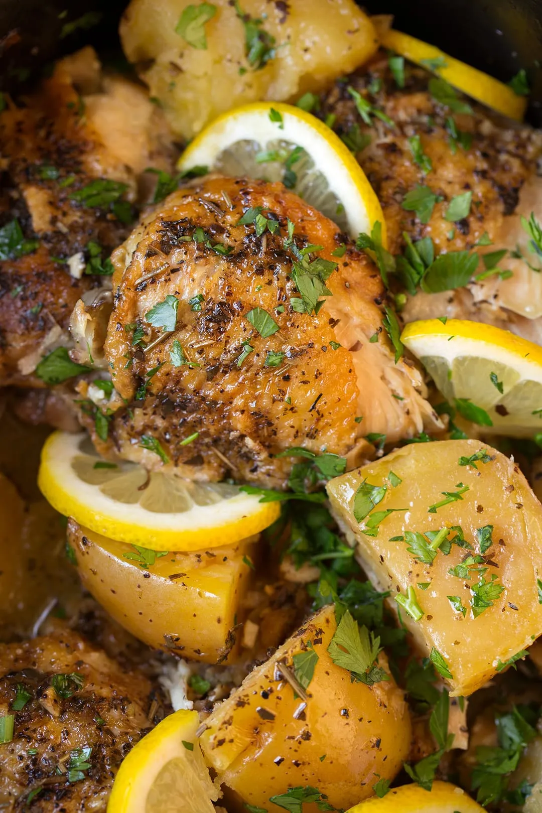 Slow Cooker Lemon Chicken Potatoes