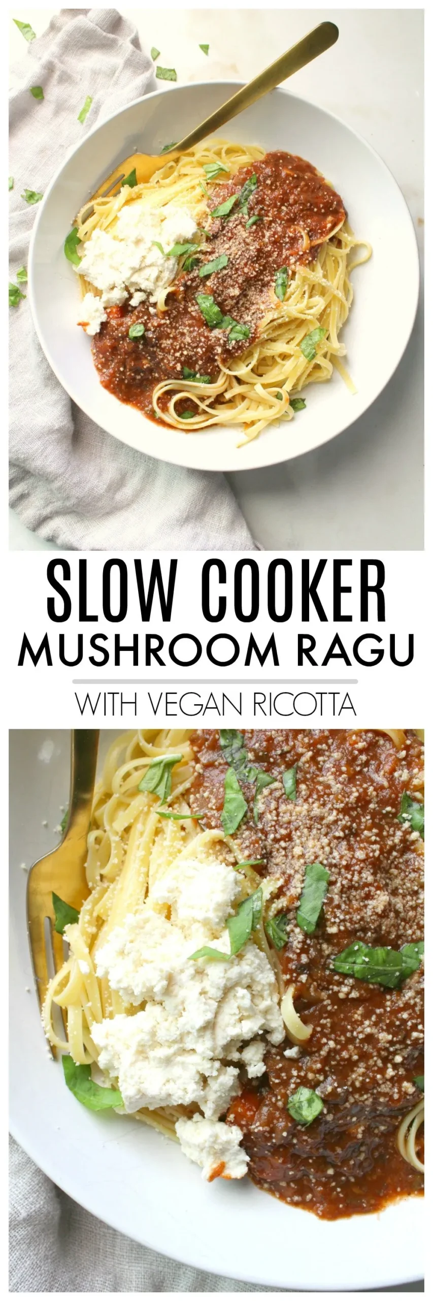 Slow Cooker Mushroom Ragu