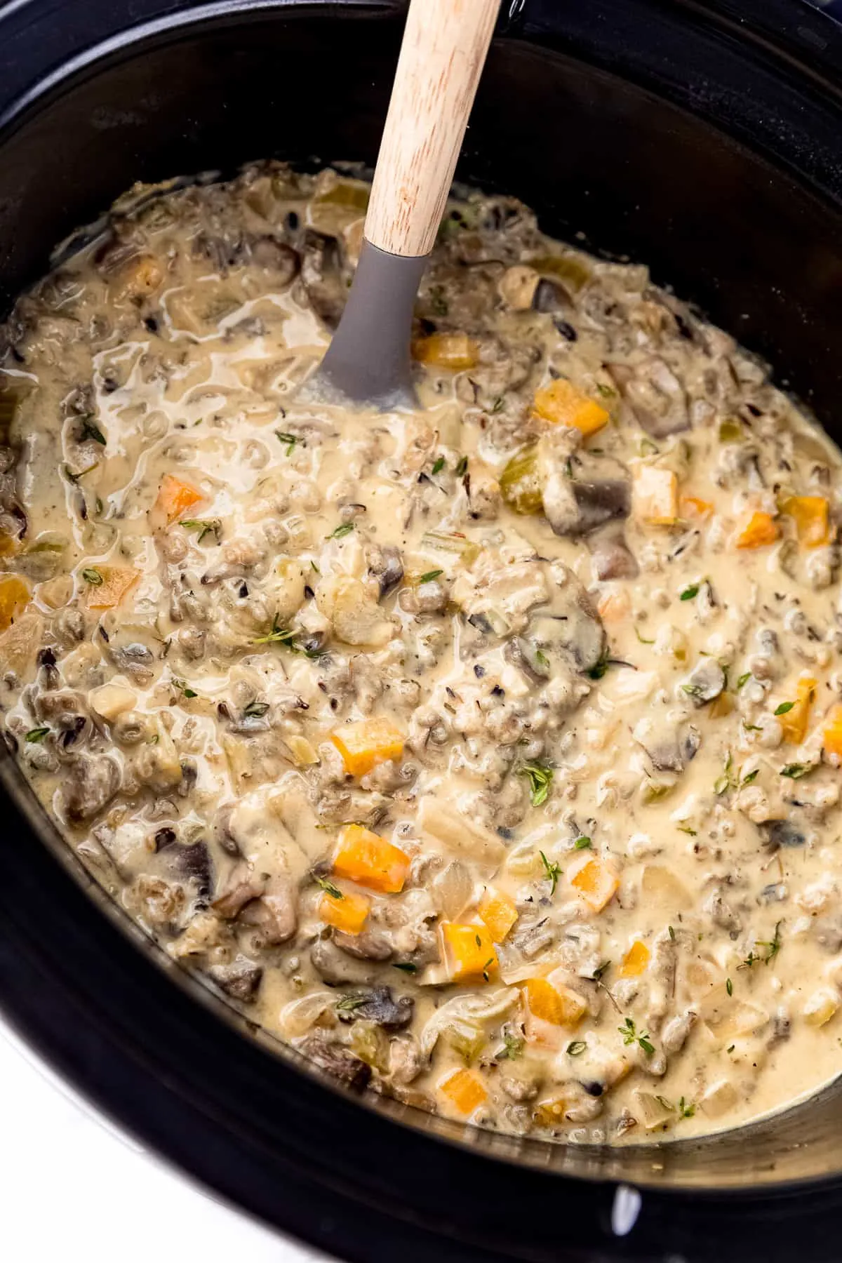 Slow Cooker Mushroom Rice