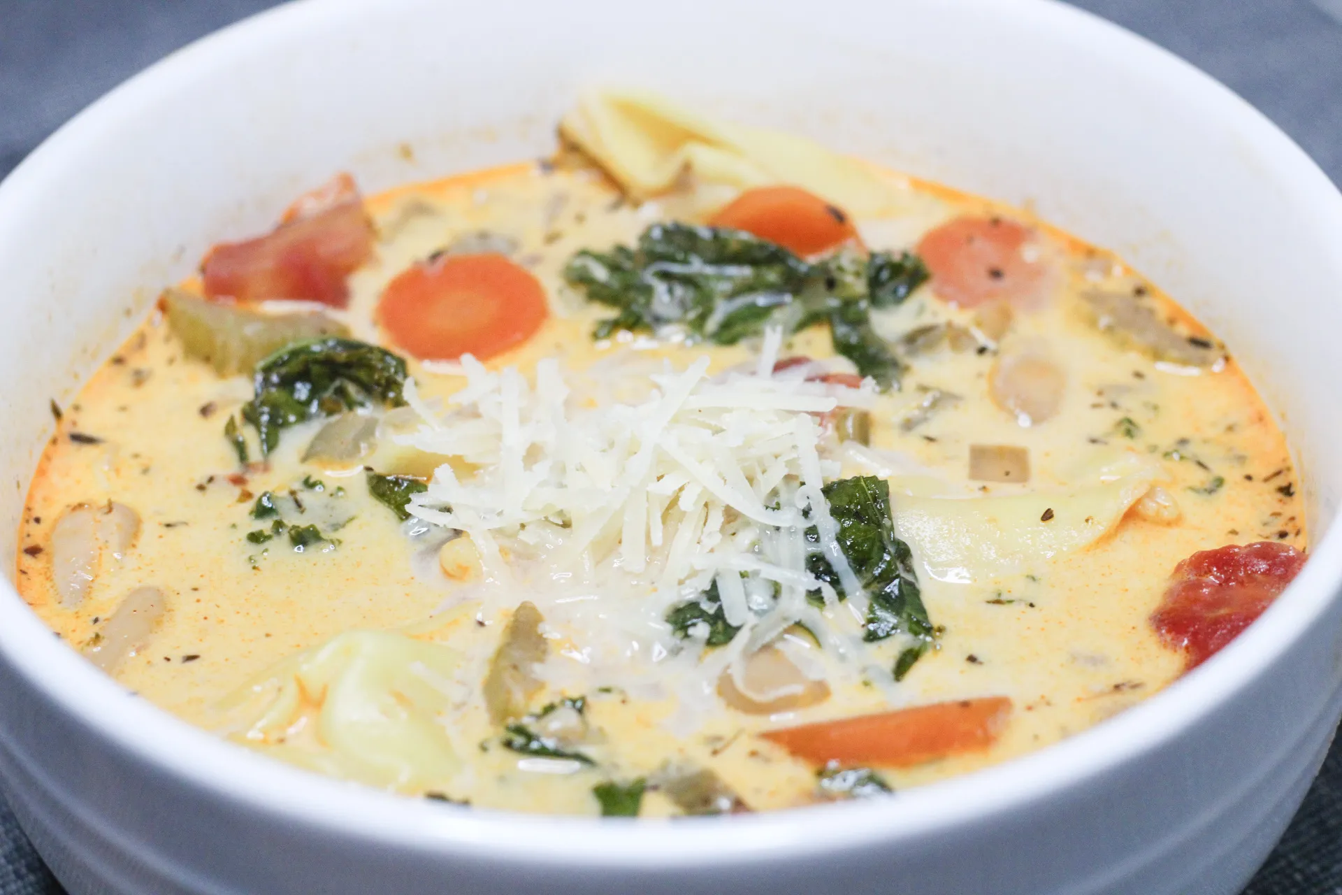 Slow Cooker Vegan Tortellini Soup