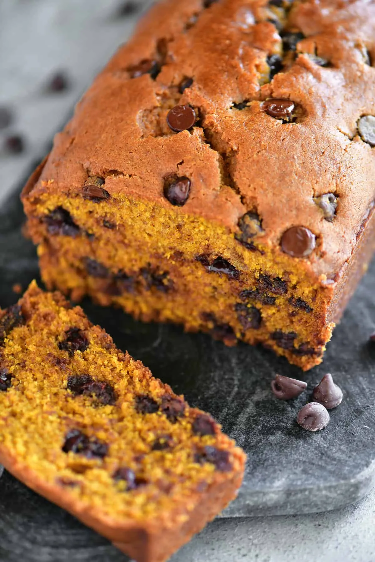Small Batch Chocolate Chip Pumpkin Bread