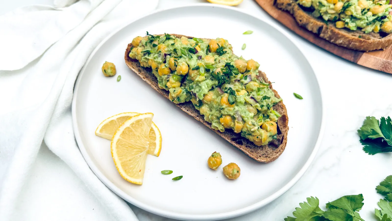 Smashed Chickpea Avocado Toast
