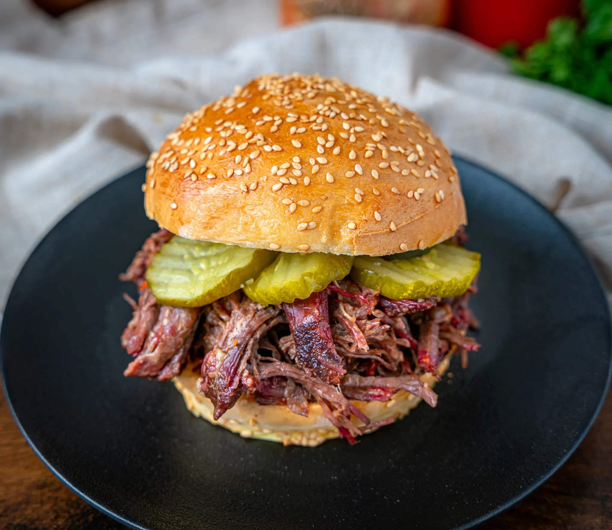 Smoked BBQ Beef Sandwich
