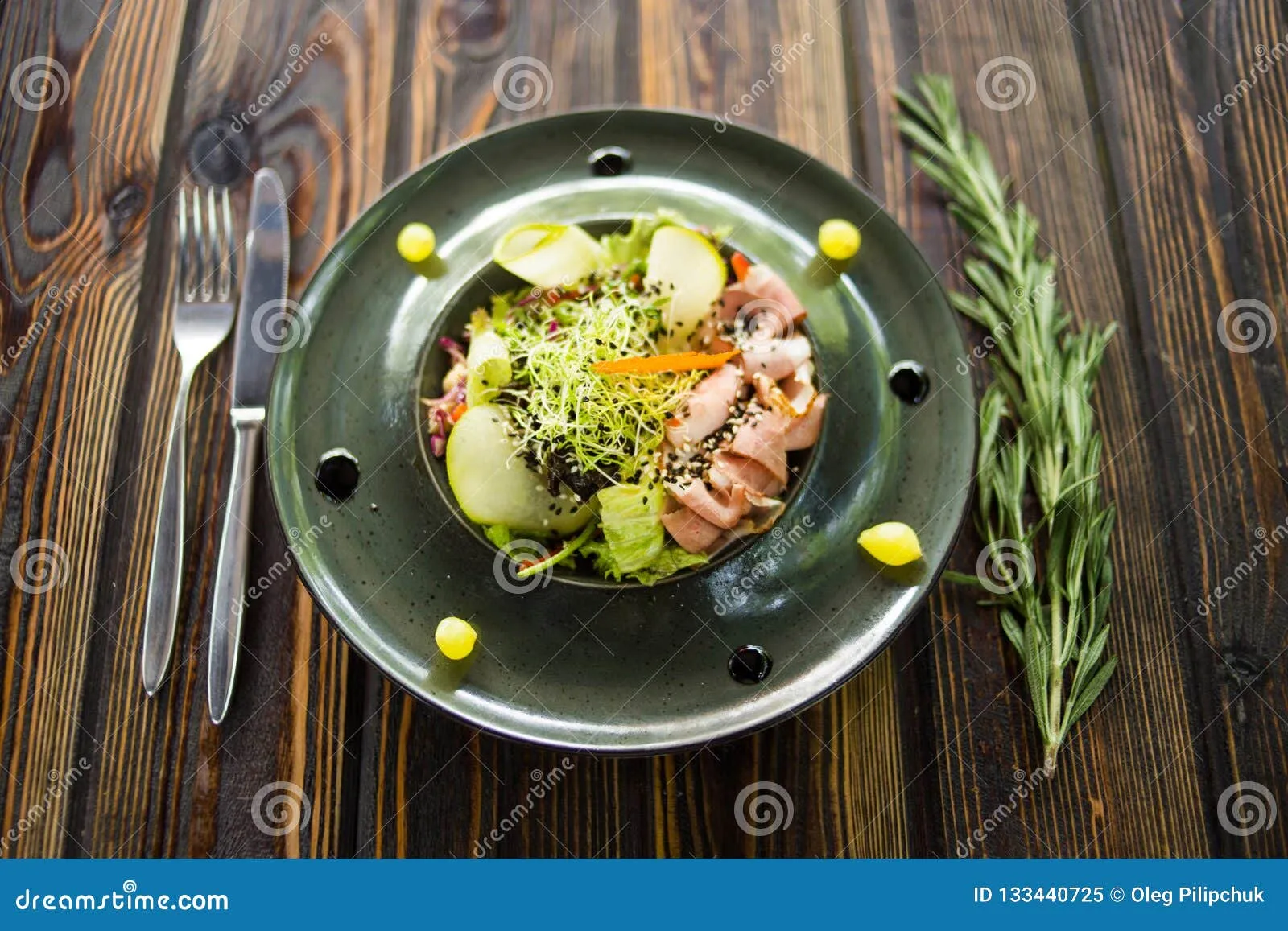 Smoked Goose Breast with Pear Salad