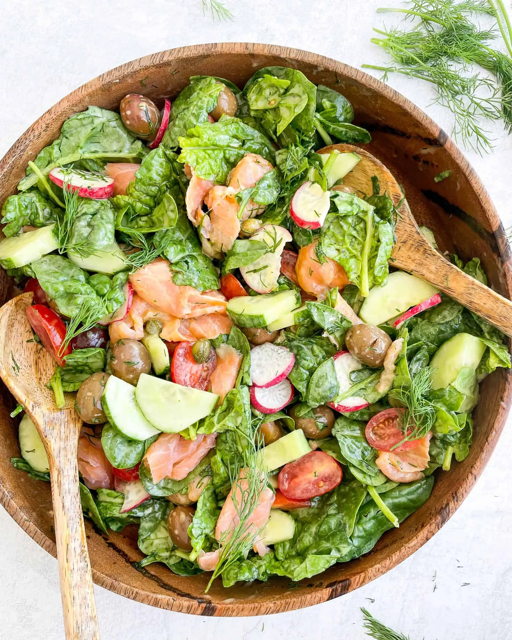 Smoked Salmon Crispy Bacon and Maytag Blue Cheese Salad