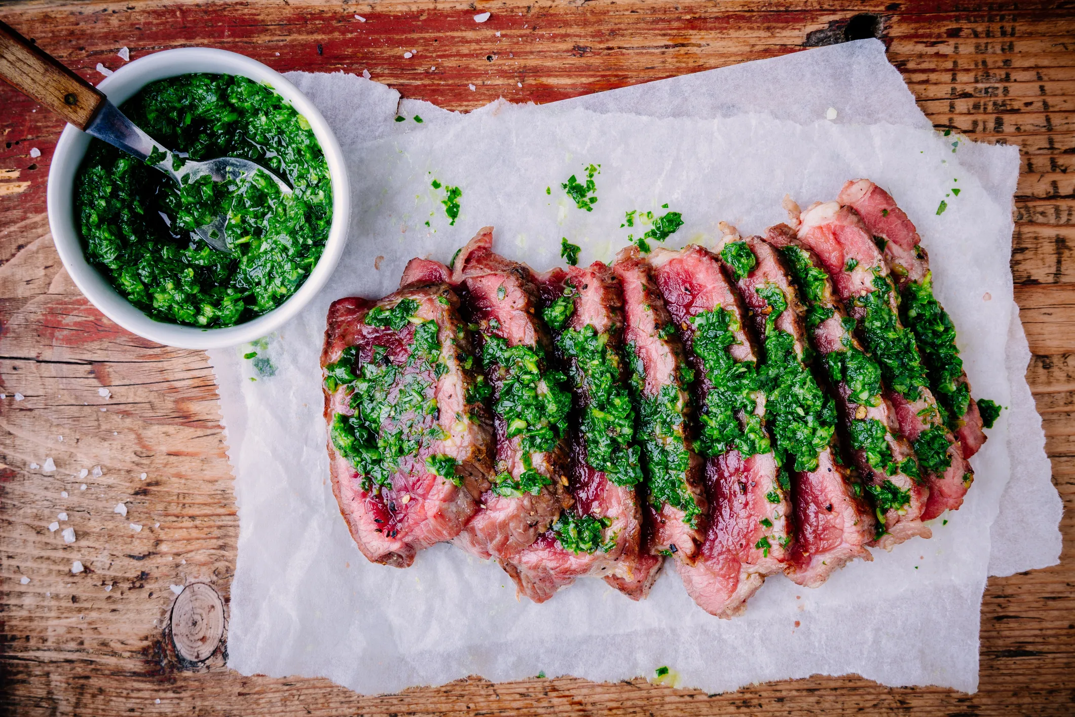 Smoked Tri Tip Beef with Chimichurri Sauce