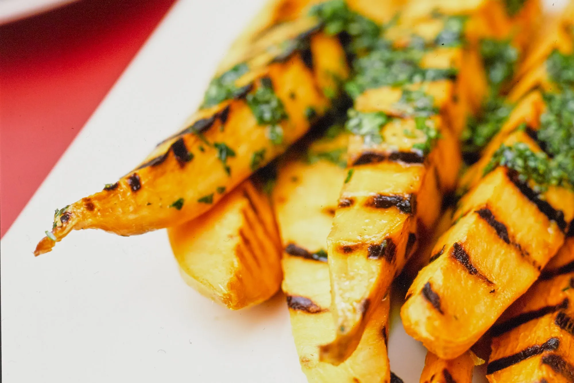 Smoky Grilled Sweet Potatoes with Cilantro Lime