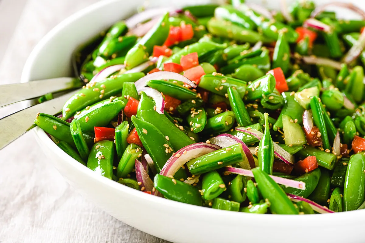 Snap Pea Poppy Seed Salad
