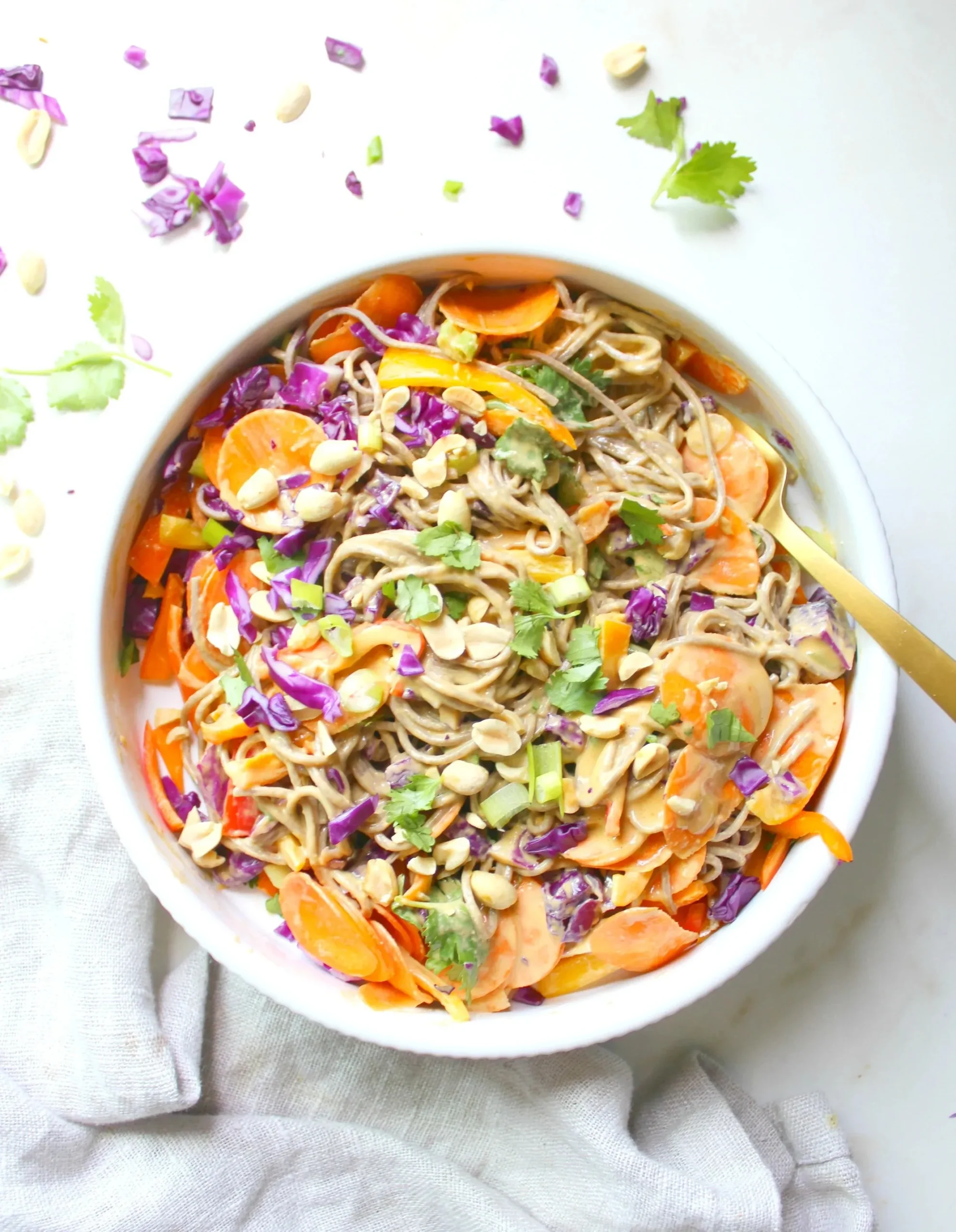 Soba Noodle Salad with Creamy Peanut Dressing