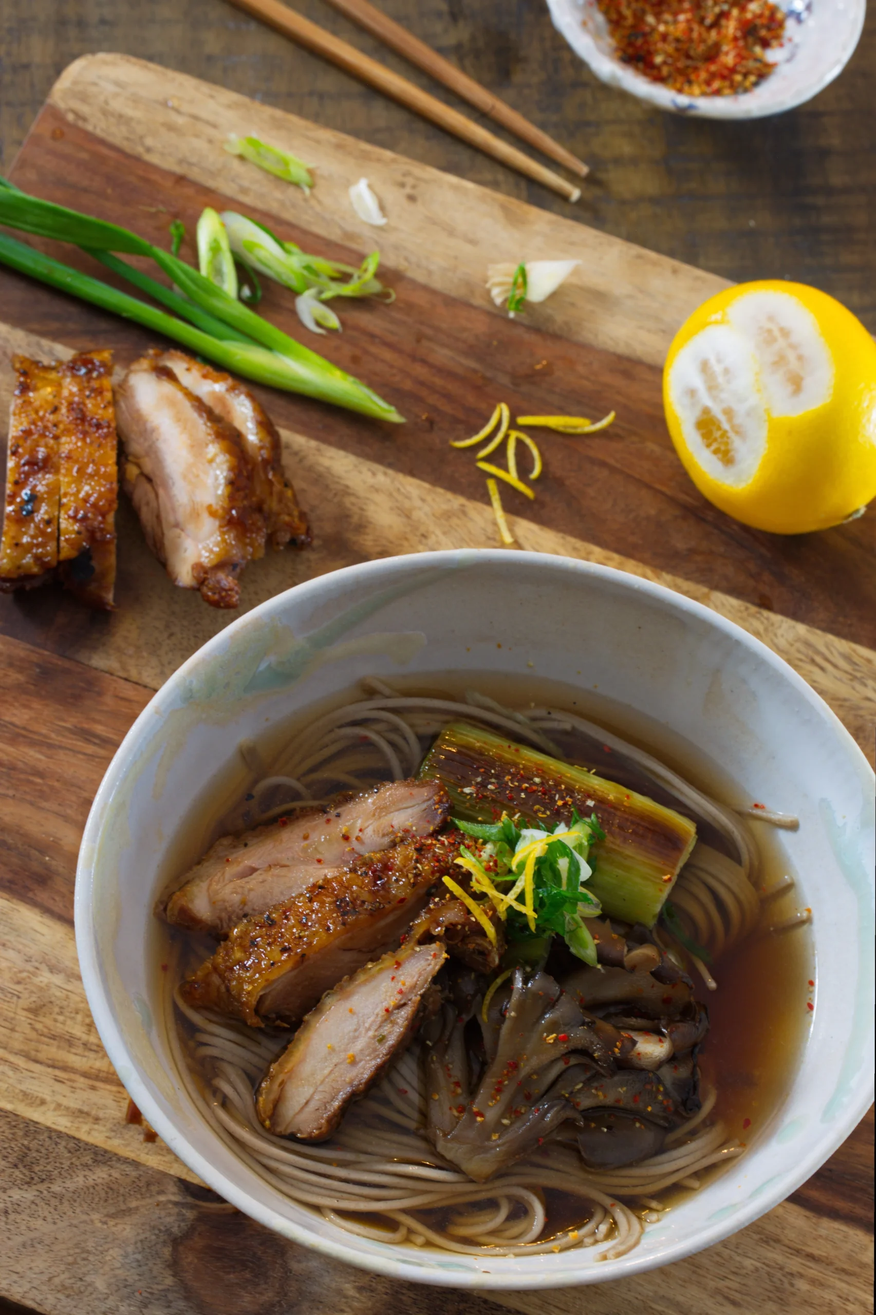 Soba in Chicken Broth