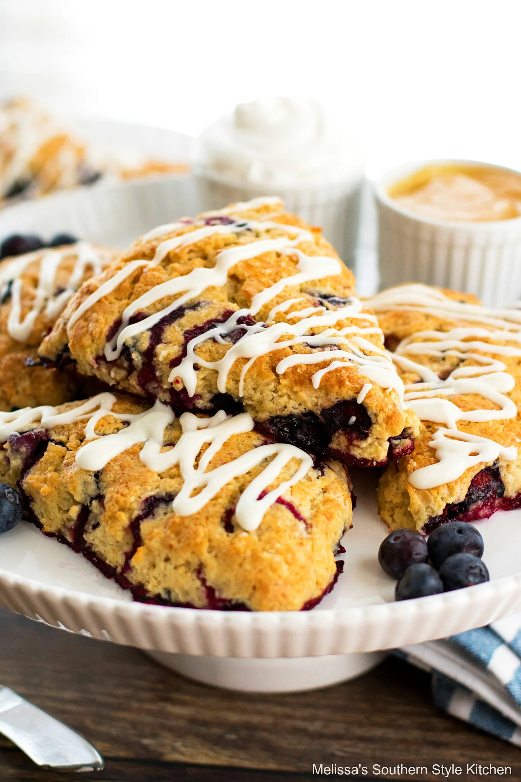 Sour Cream Scones with Blueberries