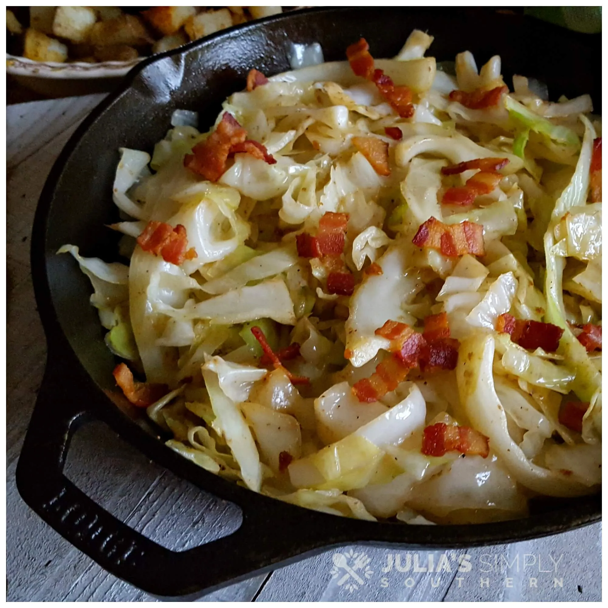 Southern Fried Cabbage with Bacon
