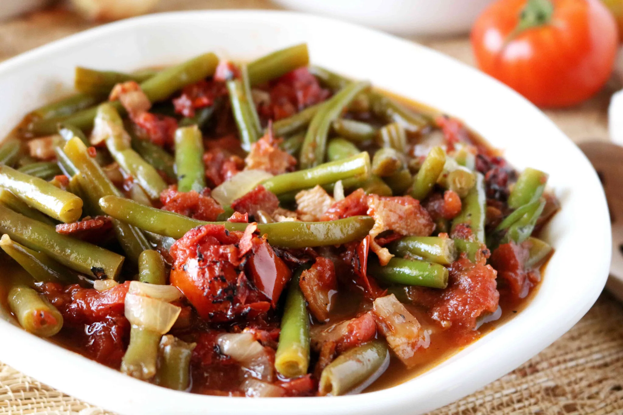 Southern Stewed Green Beans with Tomatoes